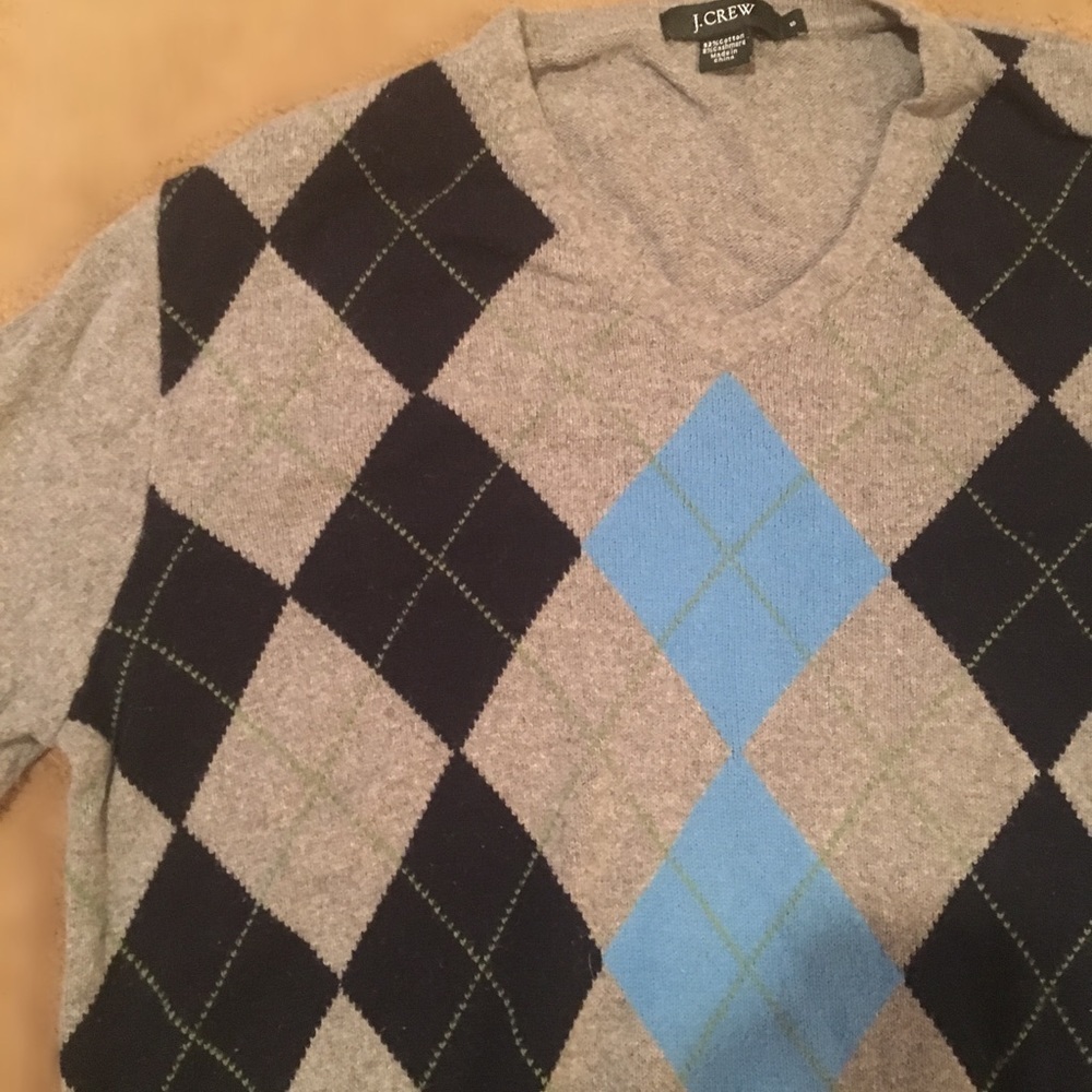 J. Crew Argyle Sweater, Size Small